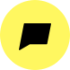 A black speech bubble with a yellow background.